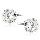 Cercei argint rodiat cu piatra 8mm DiAmanti 1CO8ER_W-DIA